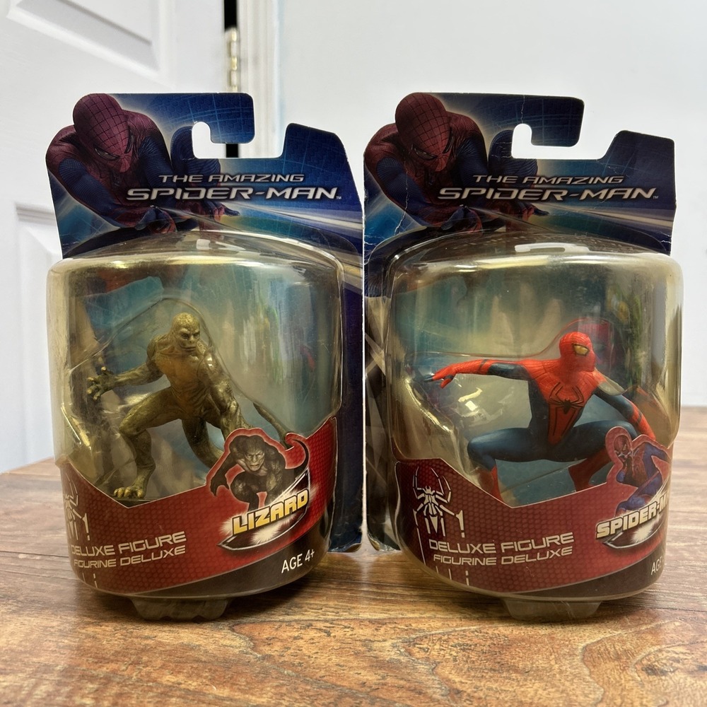 2012 Marvel Amazing Spiderman Lizard Deluxe Action Figures Lot of 2 NEW Vintage